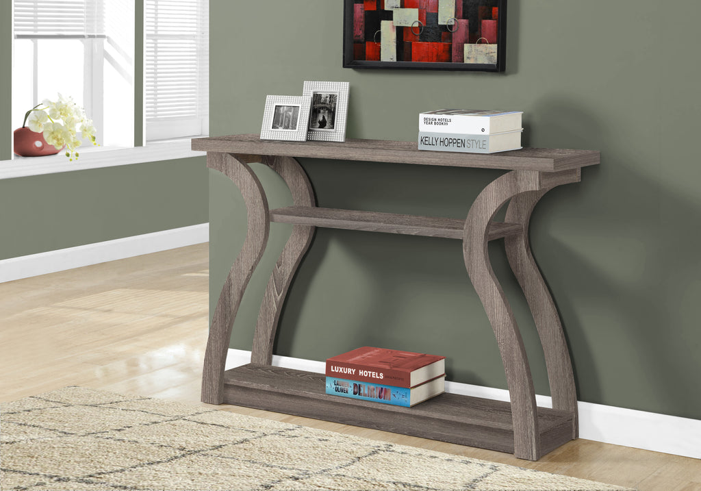 ACCENT TABLE - 47""L / DARK TAUPE HALL CONSOLE