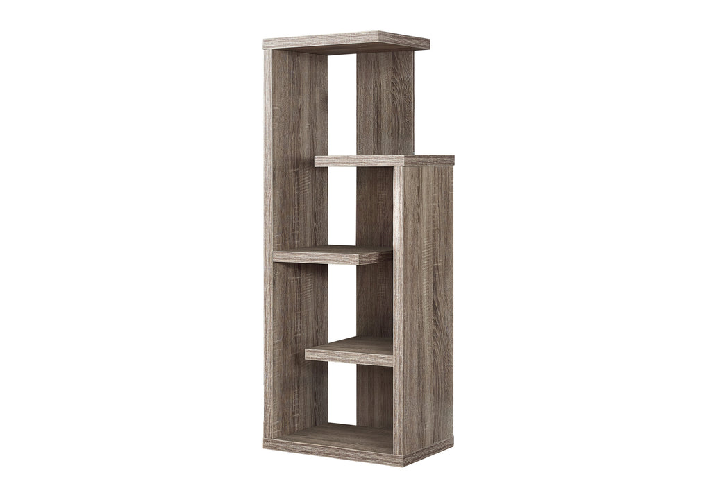 BOOKCASE - 48""H / DARK TAUPE ACCENT DISPLAY UNIT