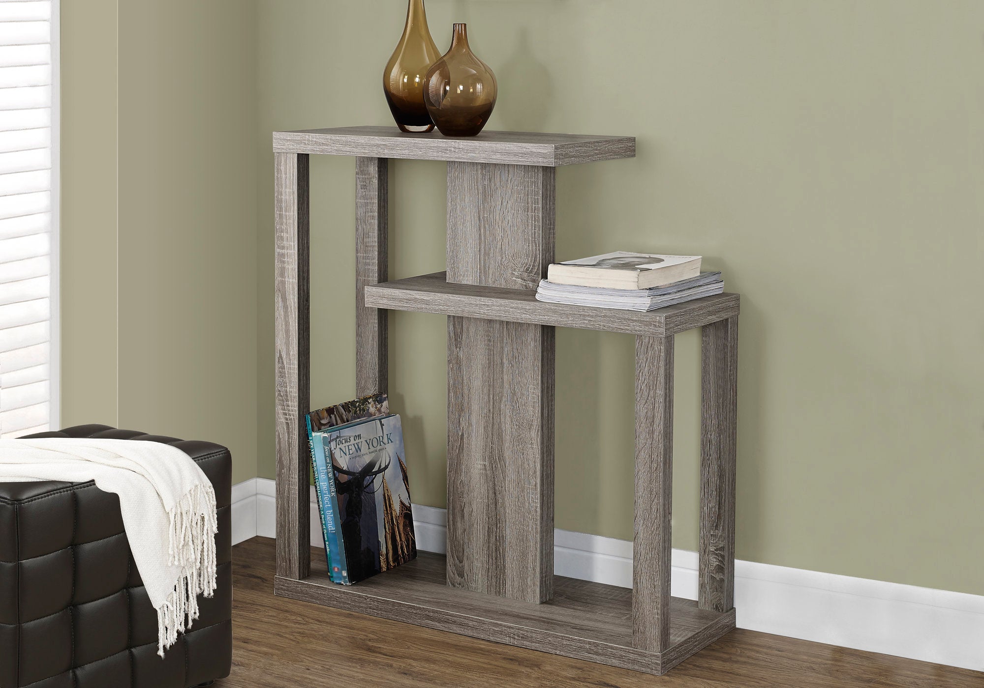ACCENT TABLE - 32""L / DARK TAUPE HALL CONSOLE