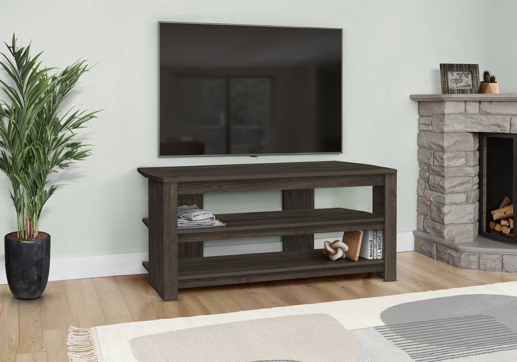 TV STAND - 42""L / BROWN OAK CORNER