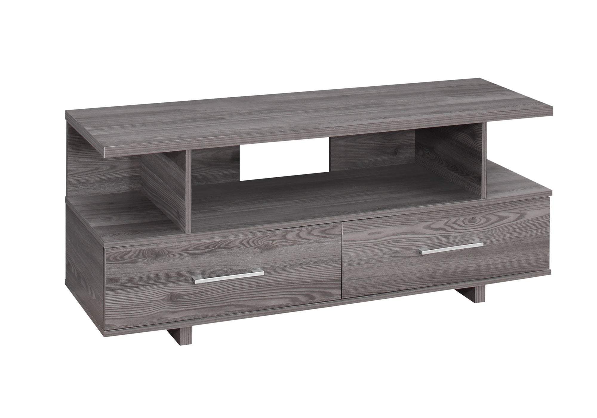 TV STAND - 48""L / GREY WITH 2 STORAGE DRAWERS