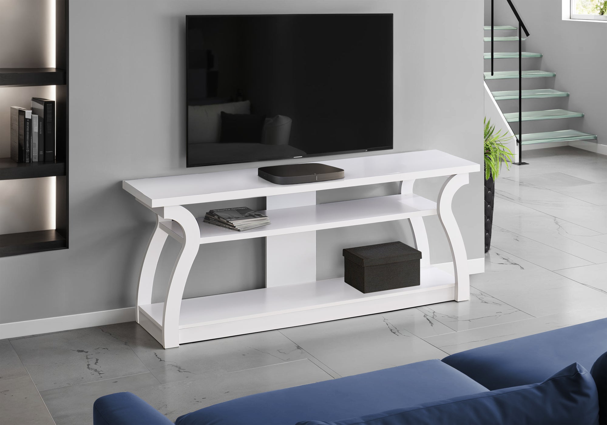 TV STAND - 60""L / WHITE