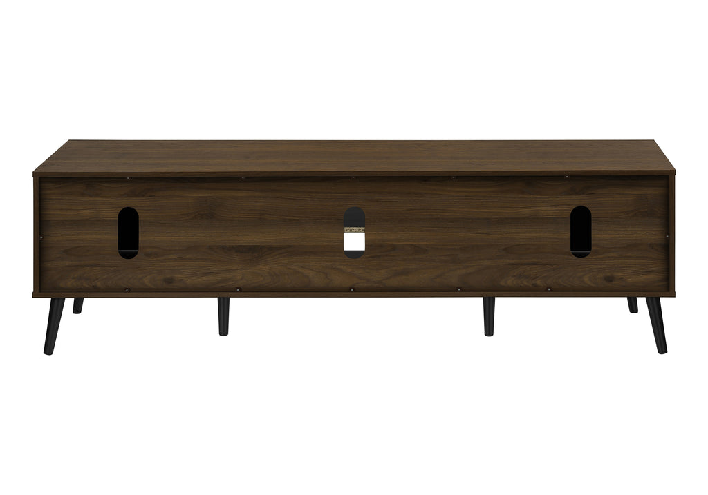 TV STAND - 72""L / BROWN WOOD-LOOK WITH 2 DOORS