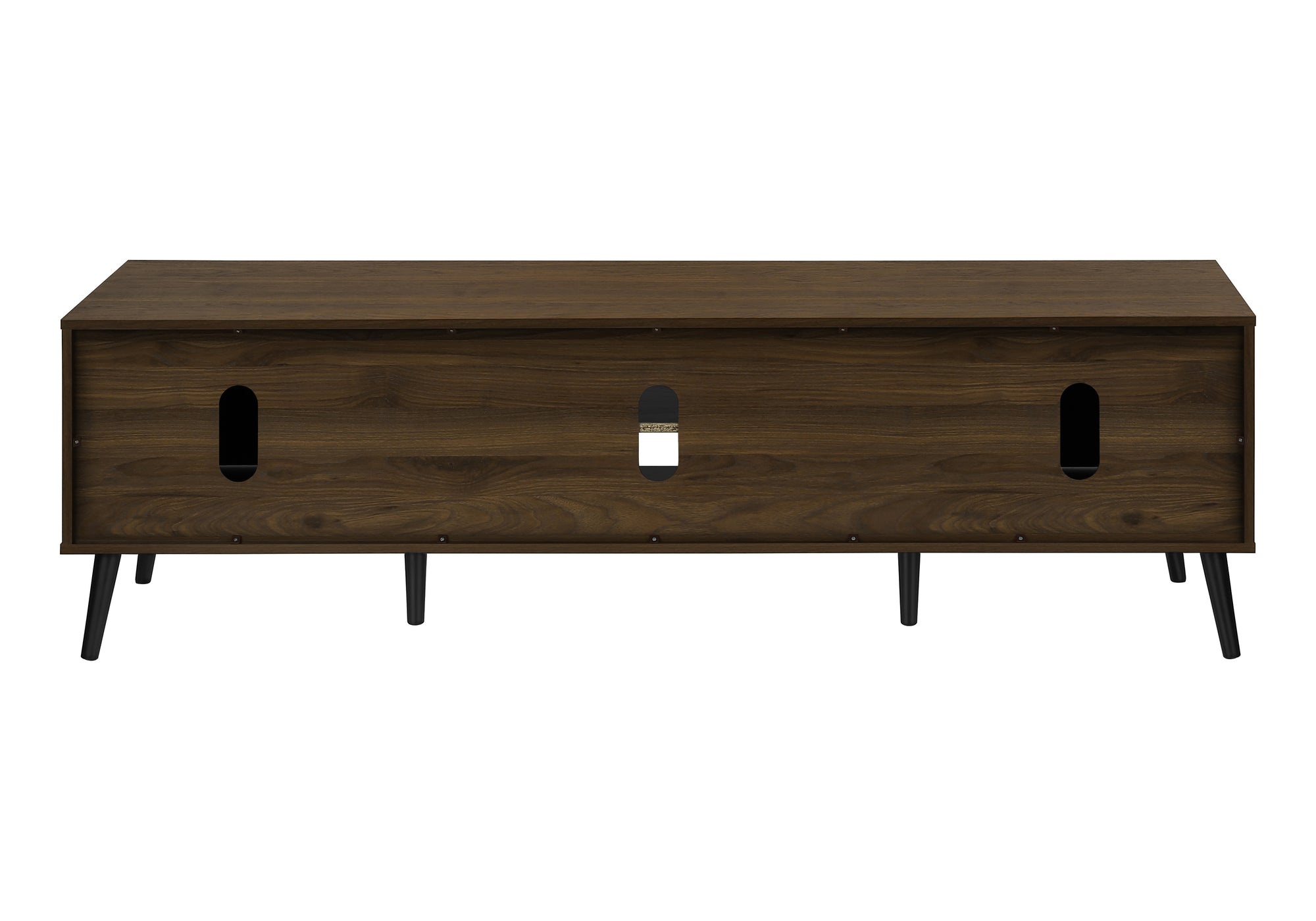 TV STAND - 72""L / BROWN WOOD-LOOK WITH 2 DOORS