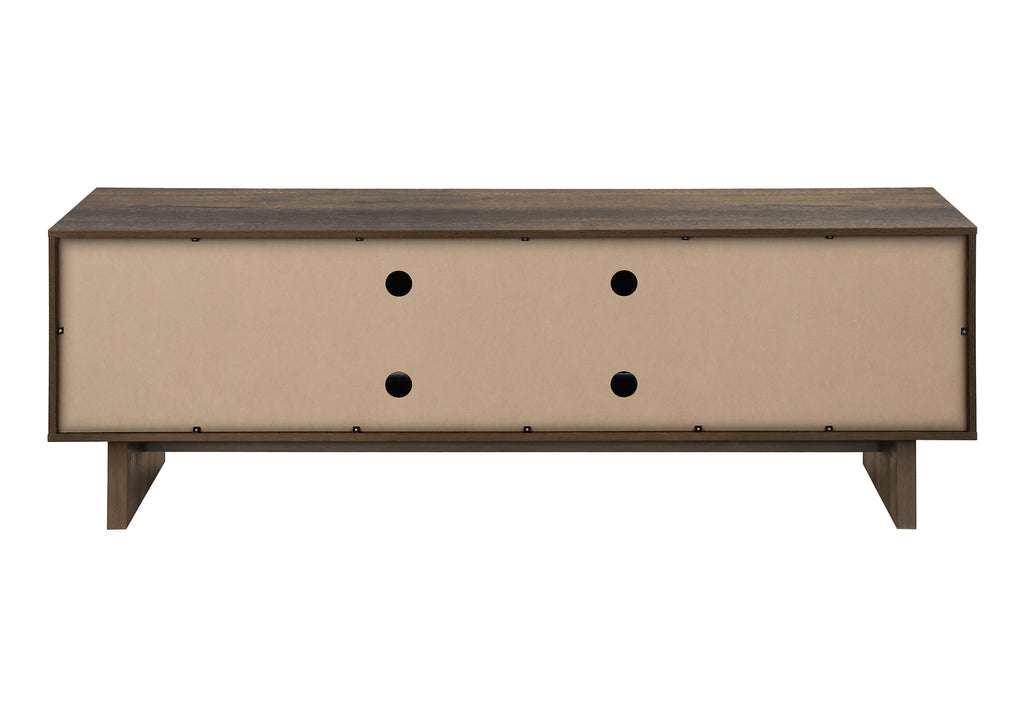 TV STAND - 72""L / DARK BROWN WOOD-LOOK WITH STORAGE