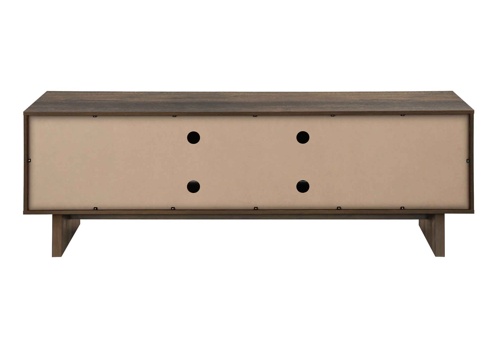 TV STAND - 72""L / DARK BROWN WOOD-LOOK WITH STORAGE