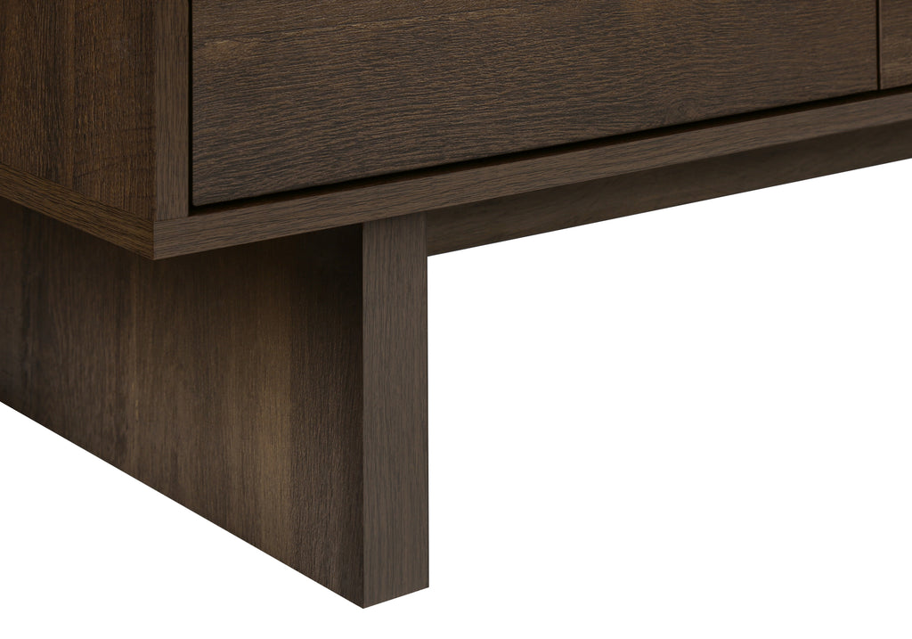 TV STAND - 72""L / DARK BROWN WOOD-LOOK WITH STORAGE