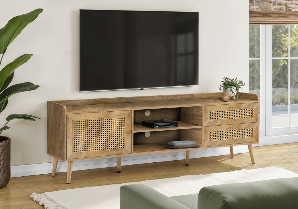 TV STAND - 72""L / WALNUT WITH STORAGE