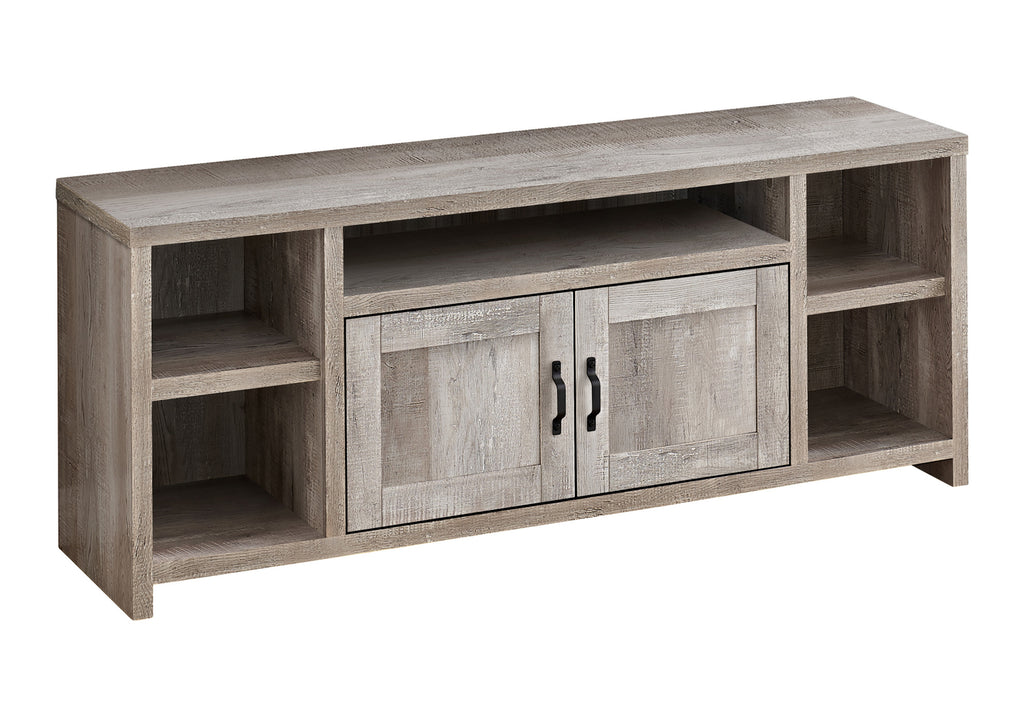 TV STAND - 60""L / TAUPE RECLAIMED WOOD-LOOK