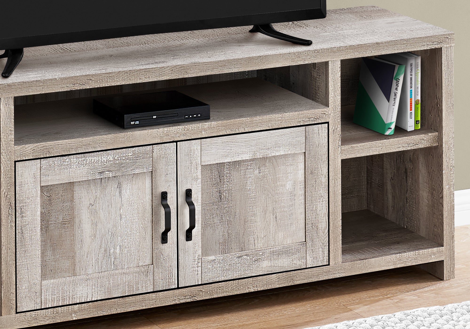 TV STAND - 60""L / TAUPE RECLAIMED WOOD-LOOK