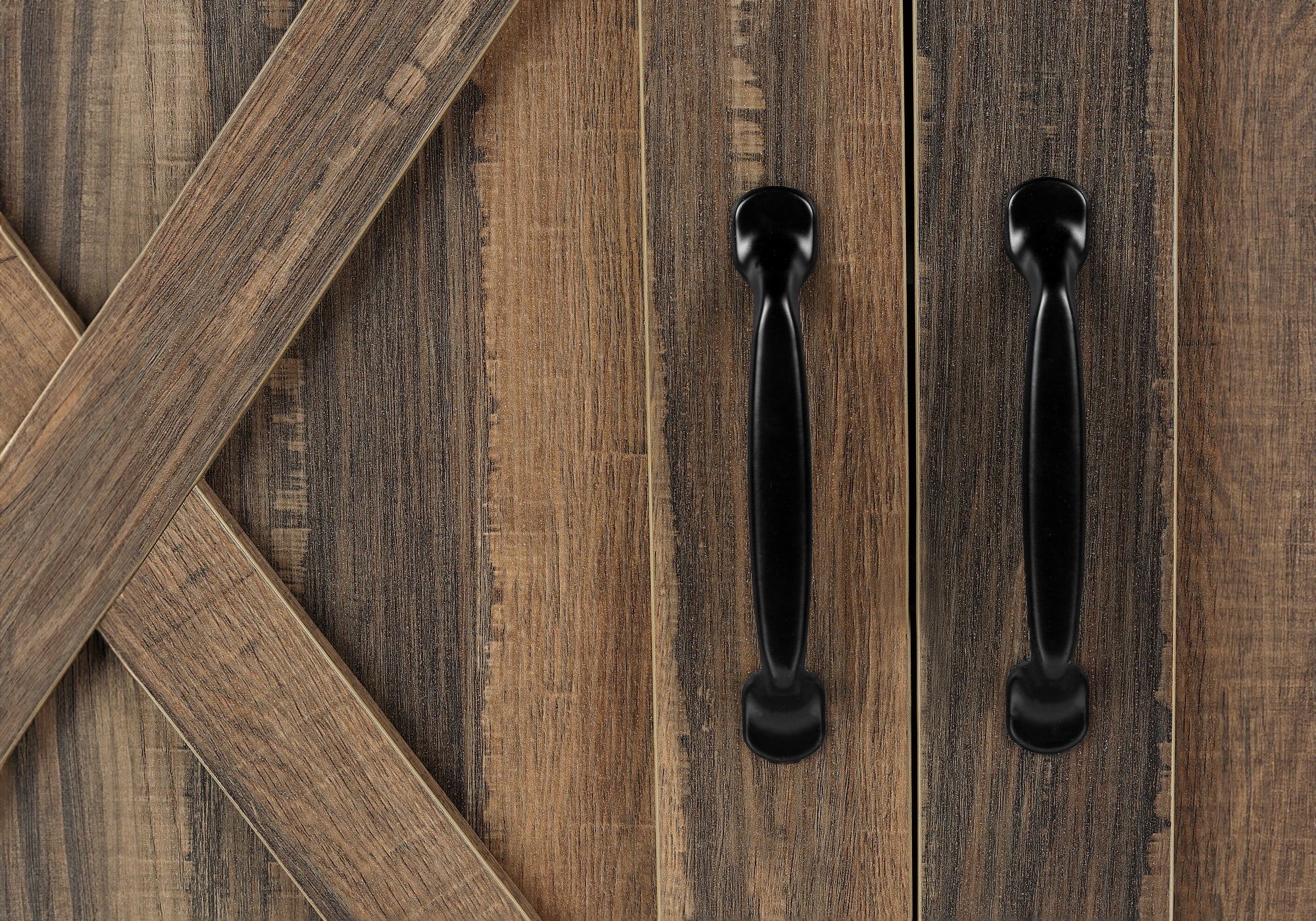 TV STAND - 60""L / BROWN RECLAIMED-LOOK / 2 SLIDING DOORS