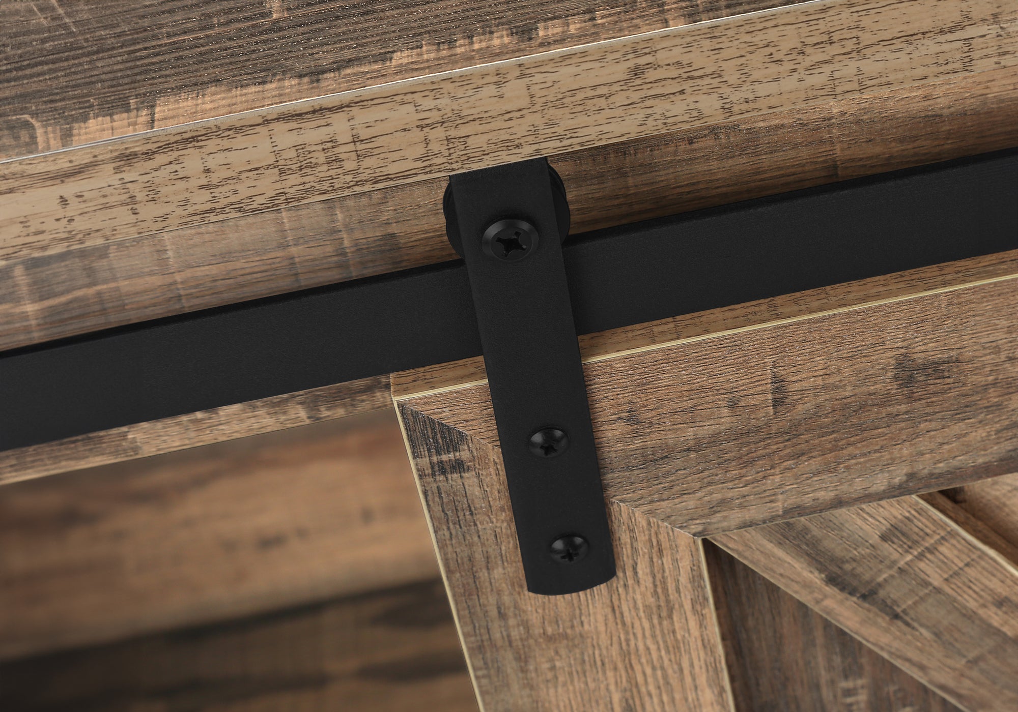 TV STAND - 60""L / BROWN RECLAIMED-LOOK / 2 SLIDING DOORS