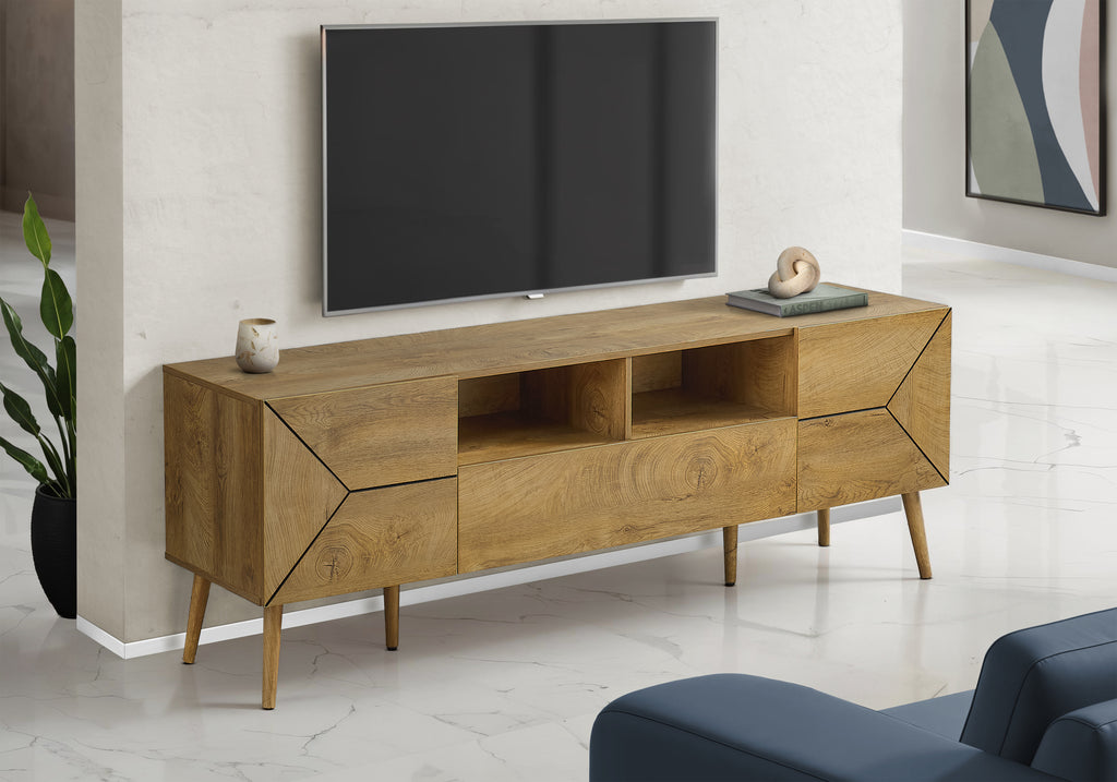 TV STAND - 72""L / WALNUT WITH STORAGE