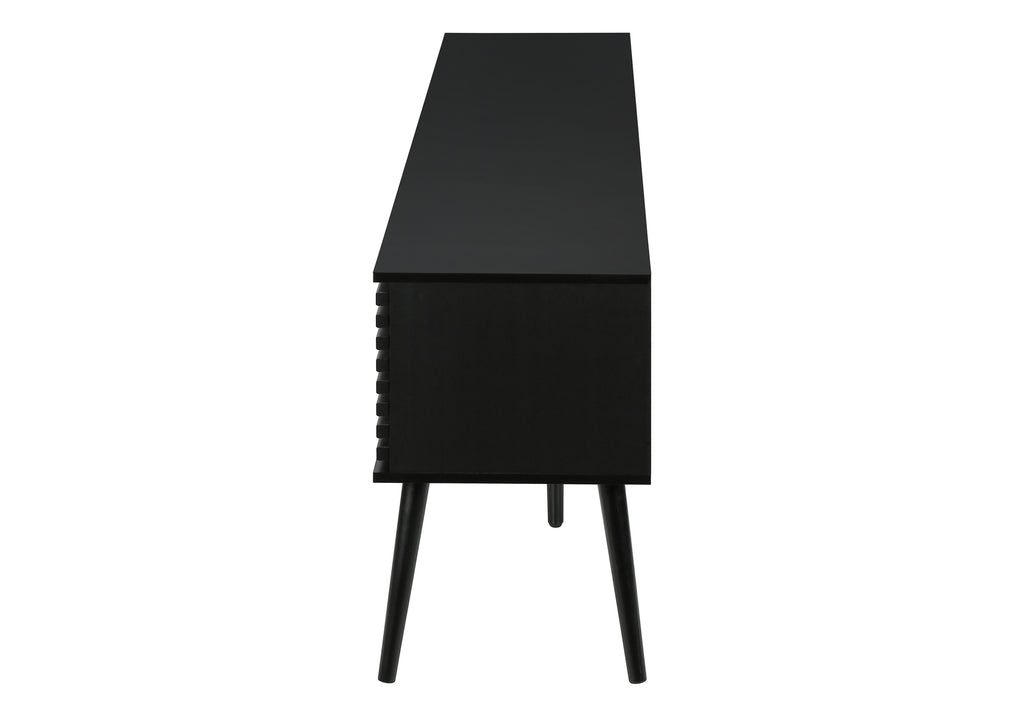 TV STAND - 72""L / BLACK WITH 2 DOORS