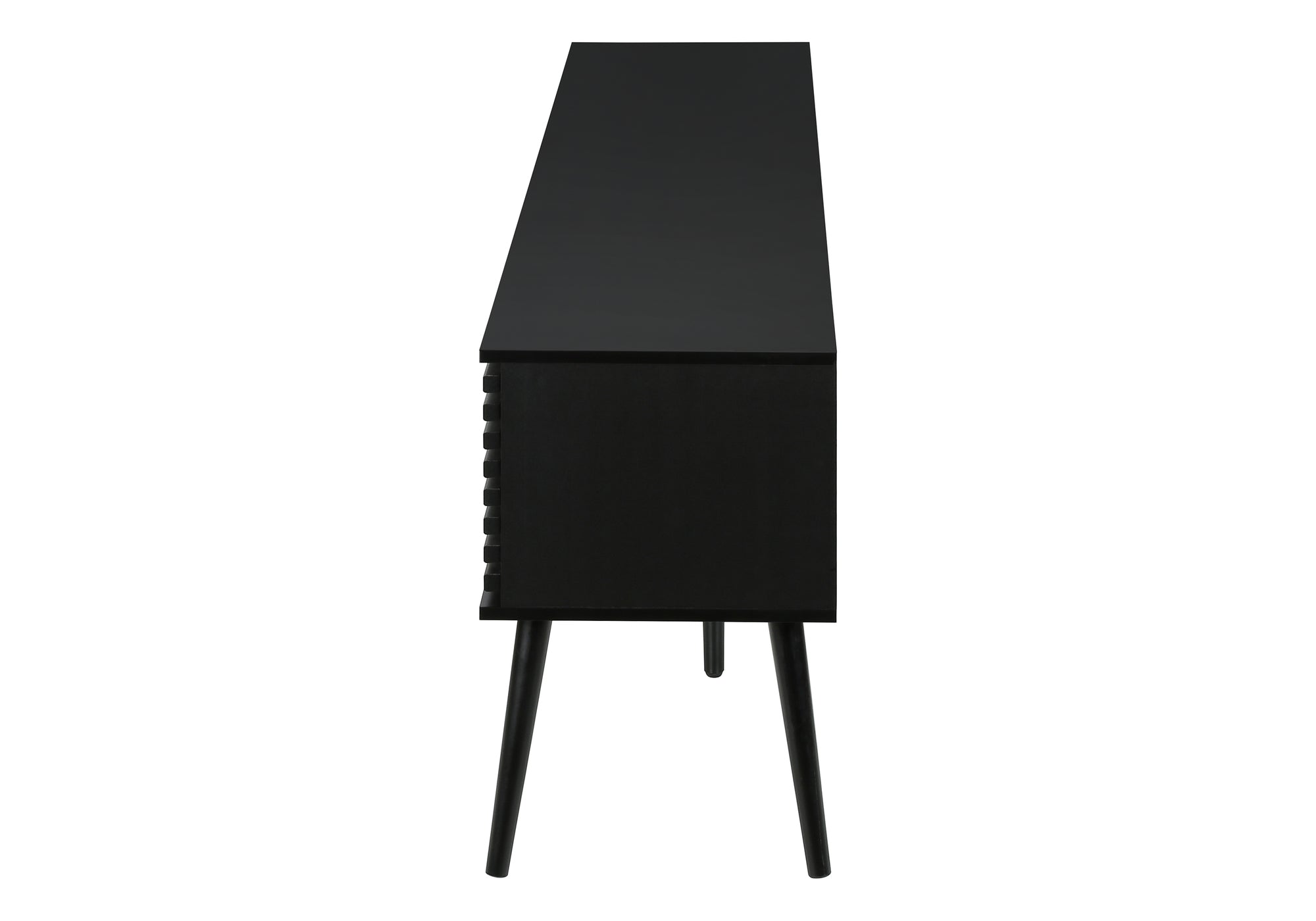 TV STAND - 72""L / BLACK WITH 2 DOORS