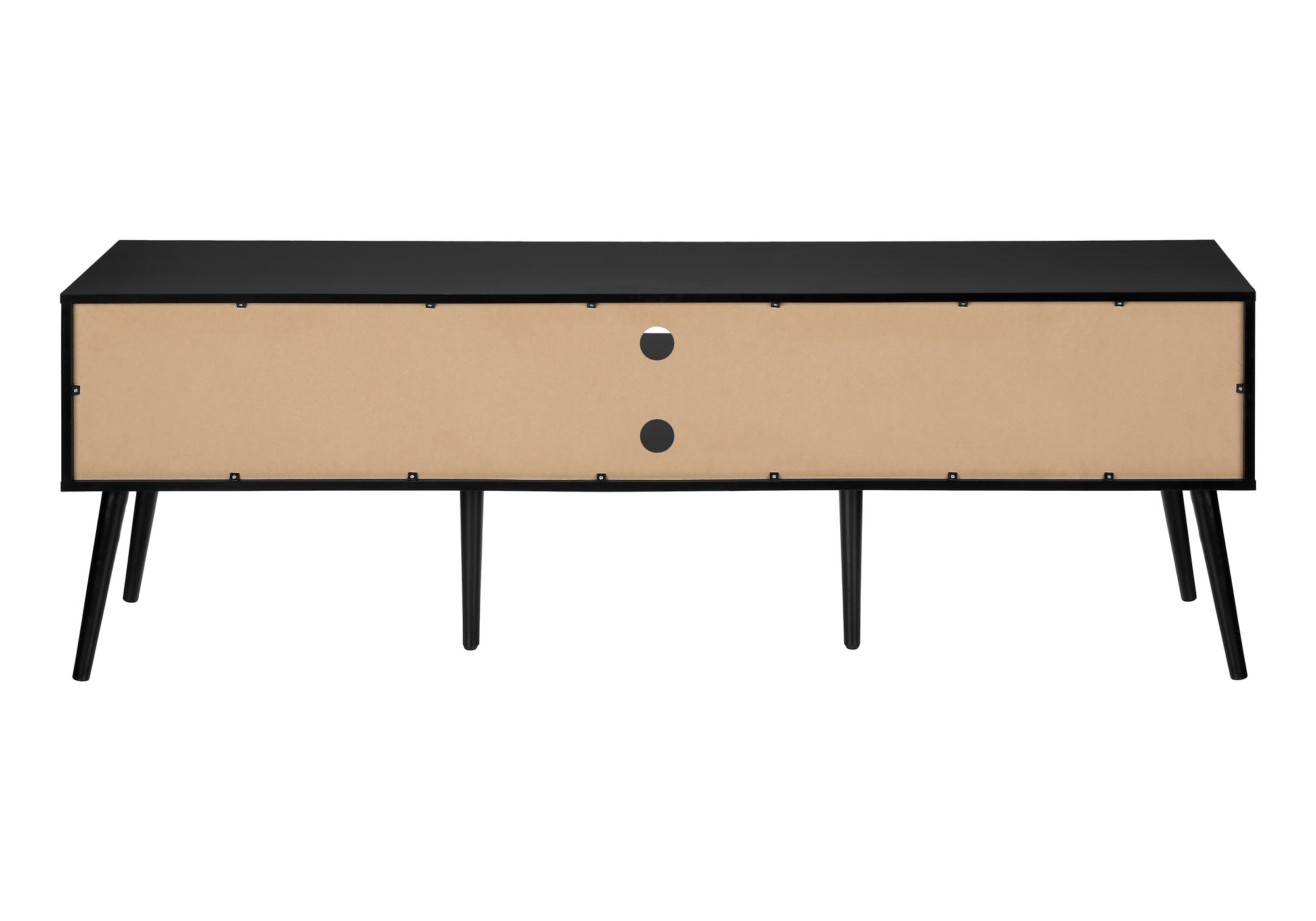 TV STAND - 72""L / BLACK WITH 2 DOORS