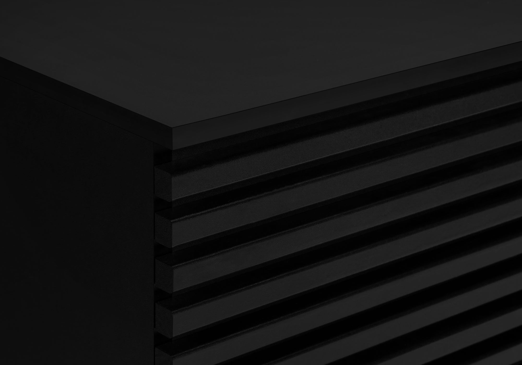 TV STAND - 72""L / BLACK WITH 2 DOORS