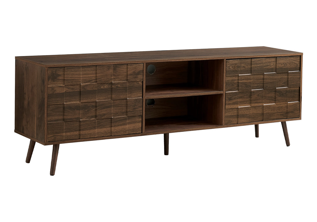 TV STAND - 72""L / DARK WALNUT WITH STORAGE