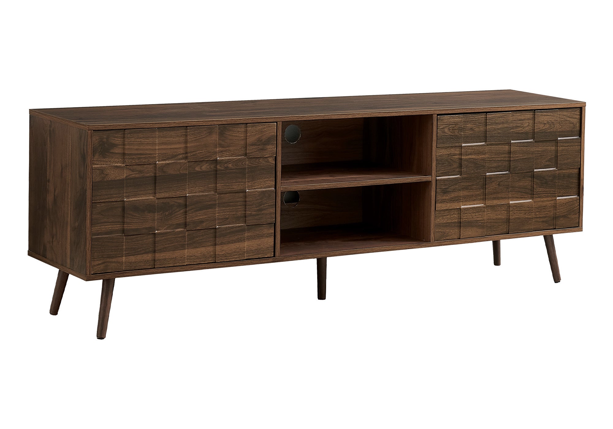 TV STAND - 72""L / DARK WALNUT WITH STORAGE