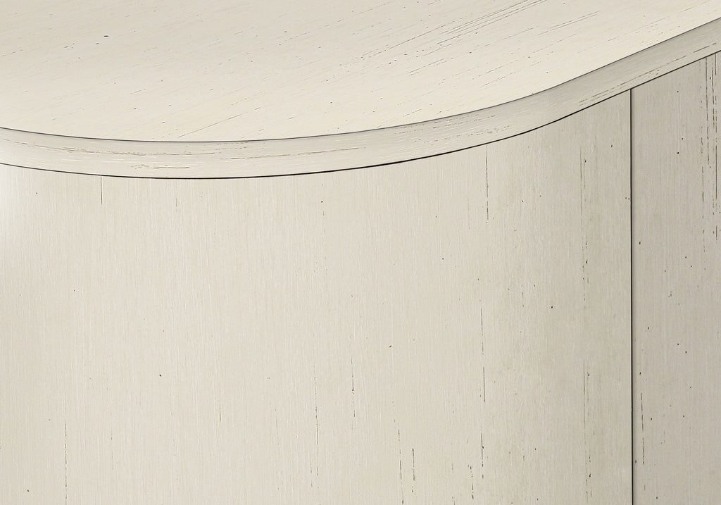 TV STAND - 72""L / ANTIQUE WHITE WITH 4 DOORS