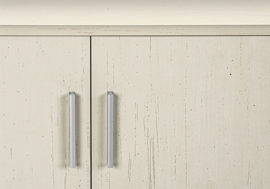 TV STAND - 72""L / ANTIQUE WHITE WITH 4 DOORS