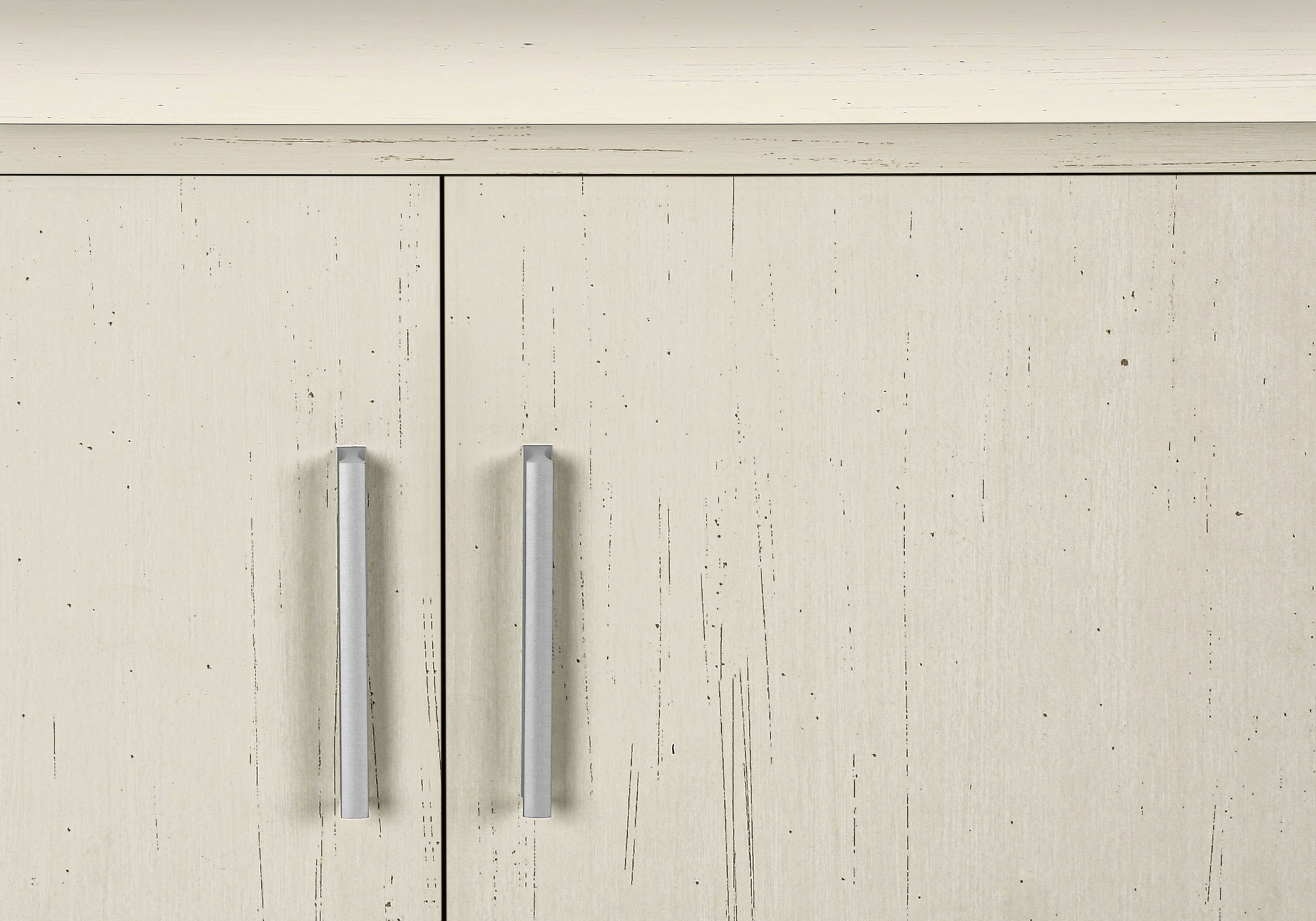 TV STAND - 72""L / ANTIQUE WHITE WITH 4 DOORS