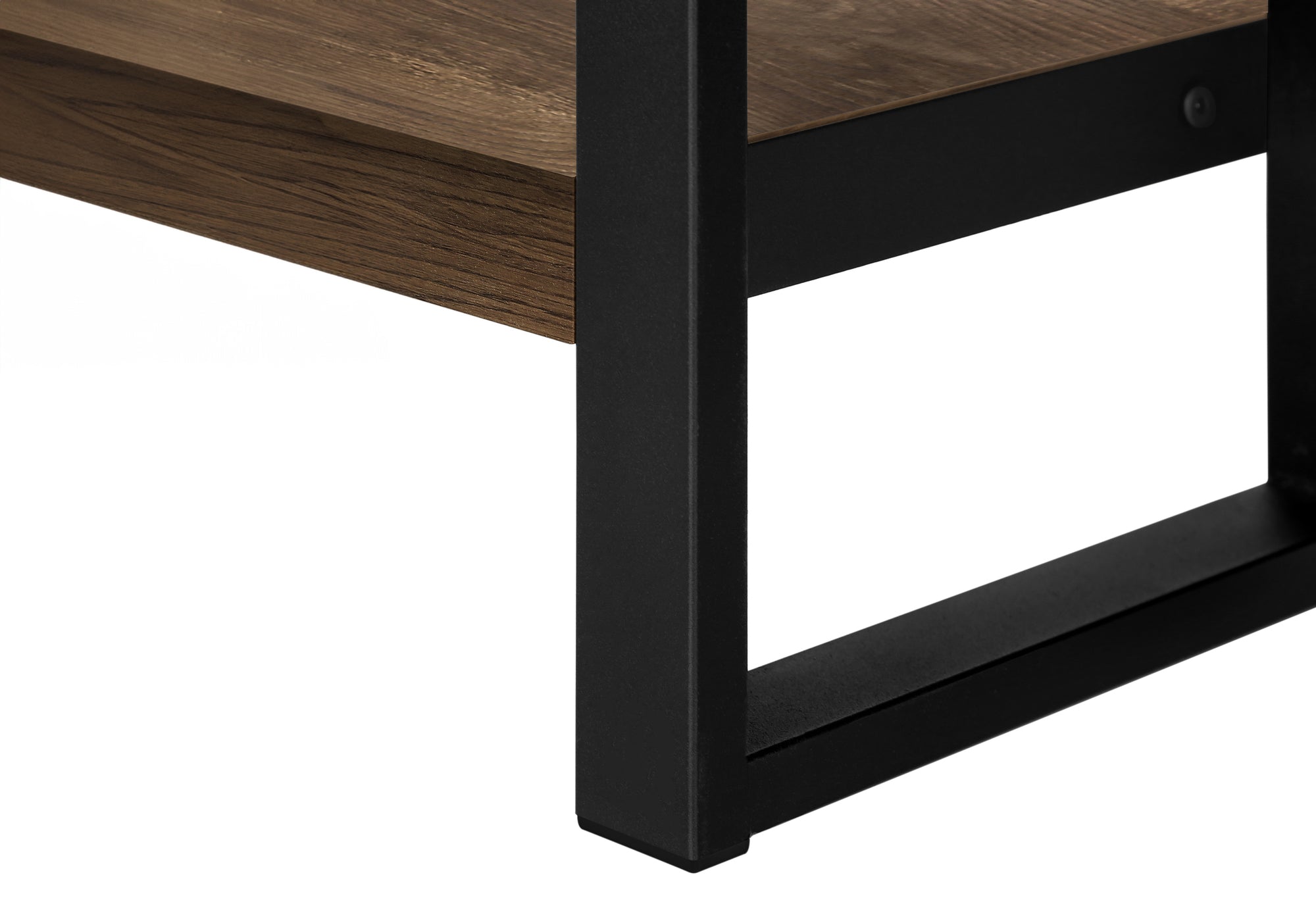 ACCENT TABLE - BROWN RECLAIMED WOOD-LOOK / BLACK METAL