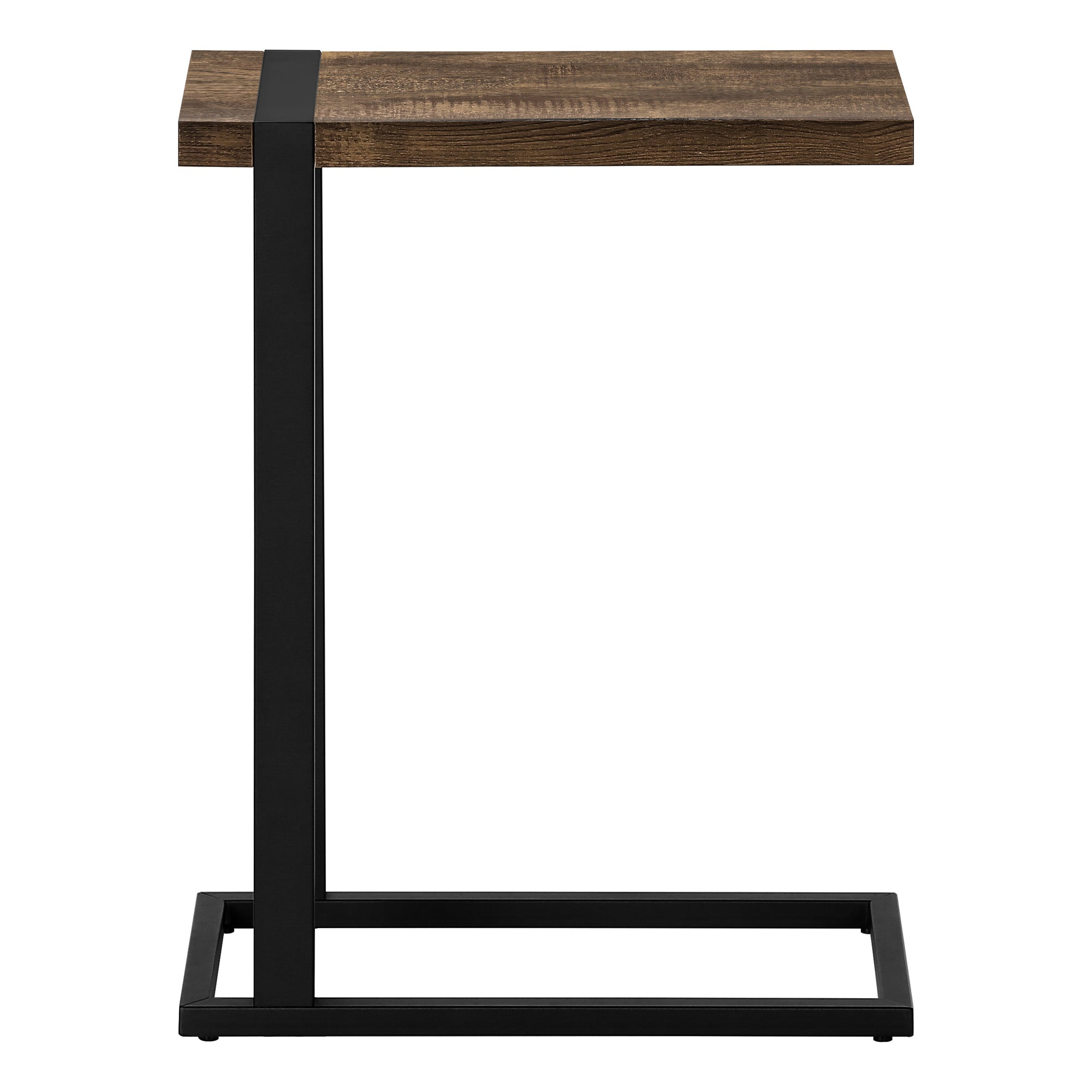 ACCENT TABLE - BROWN RECLAIMED WOOD-LOOK / BLACK METAL