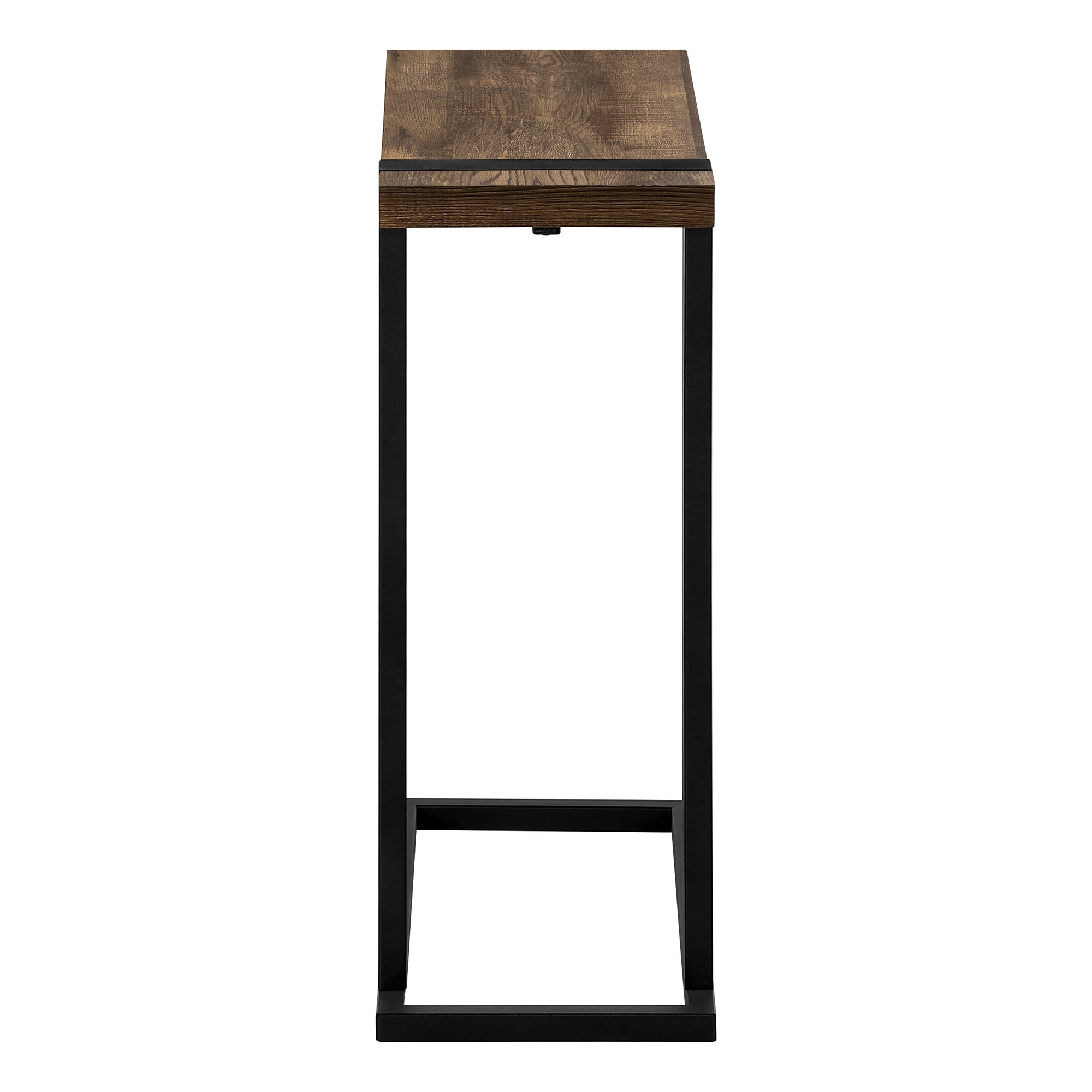ACCENT TABLE - BROWN RECLAIMED WOOD-LOOK / BLACK METAL