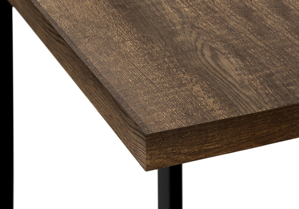 ACCENT TABLE - BROWN RECLAIMED WOOD-LOOK / BLACK METAL