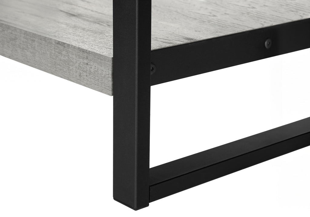 ACCENT TABLE - GREY RECLAIMED WOOD-LOOK / BLACK METAL