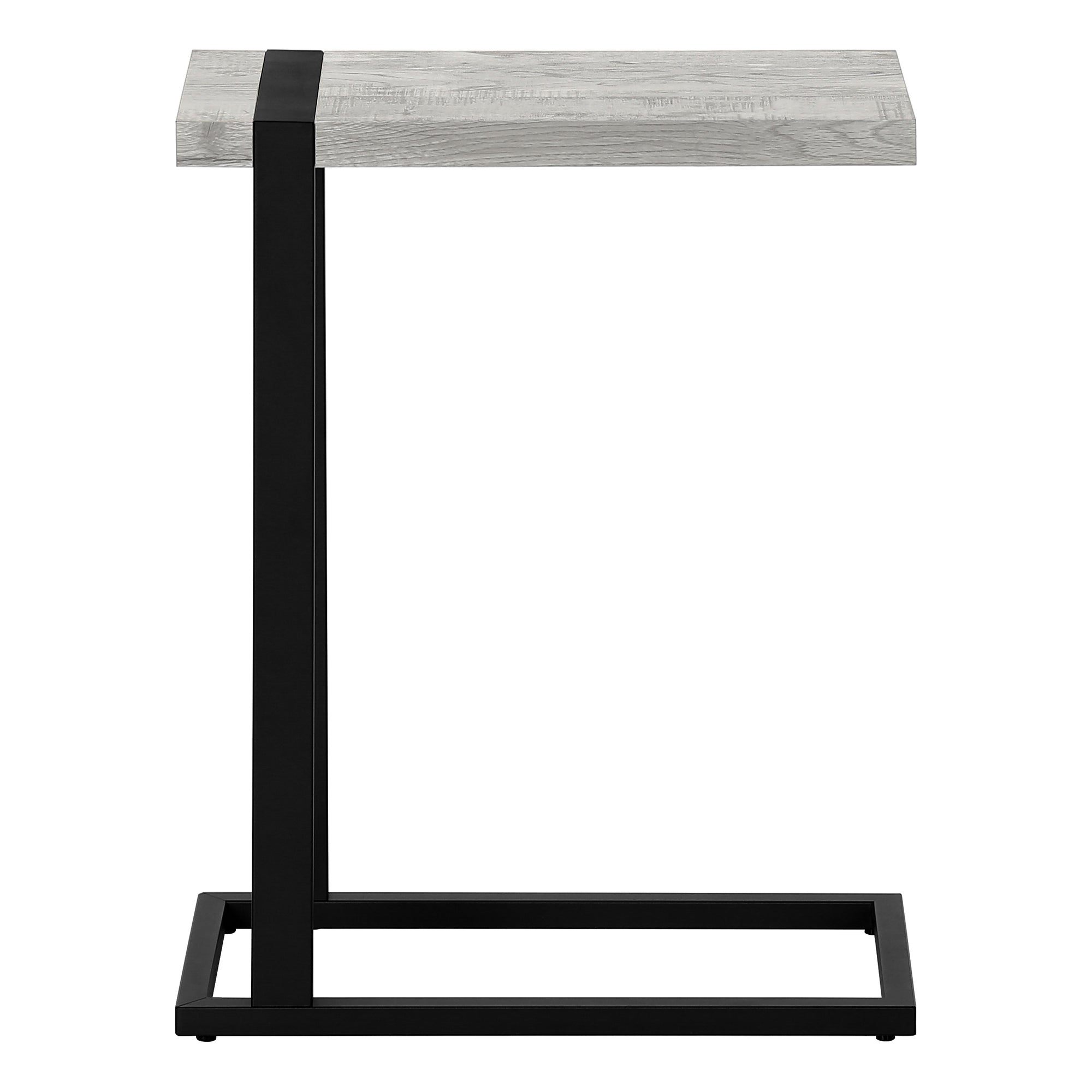 ACCENT TABLE - GREY RECLAIMED WOOD-LOOK / BLACK METAL