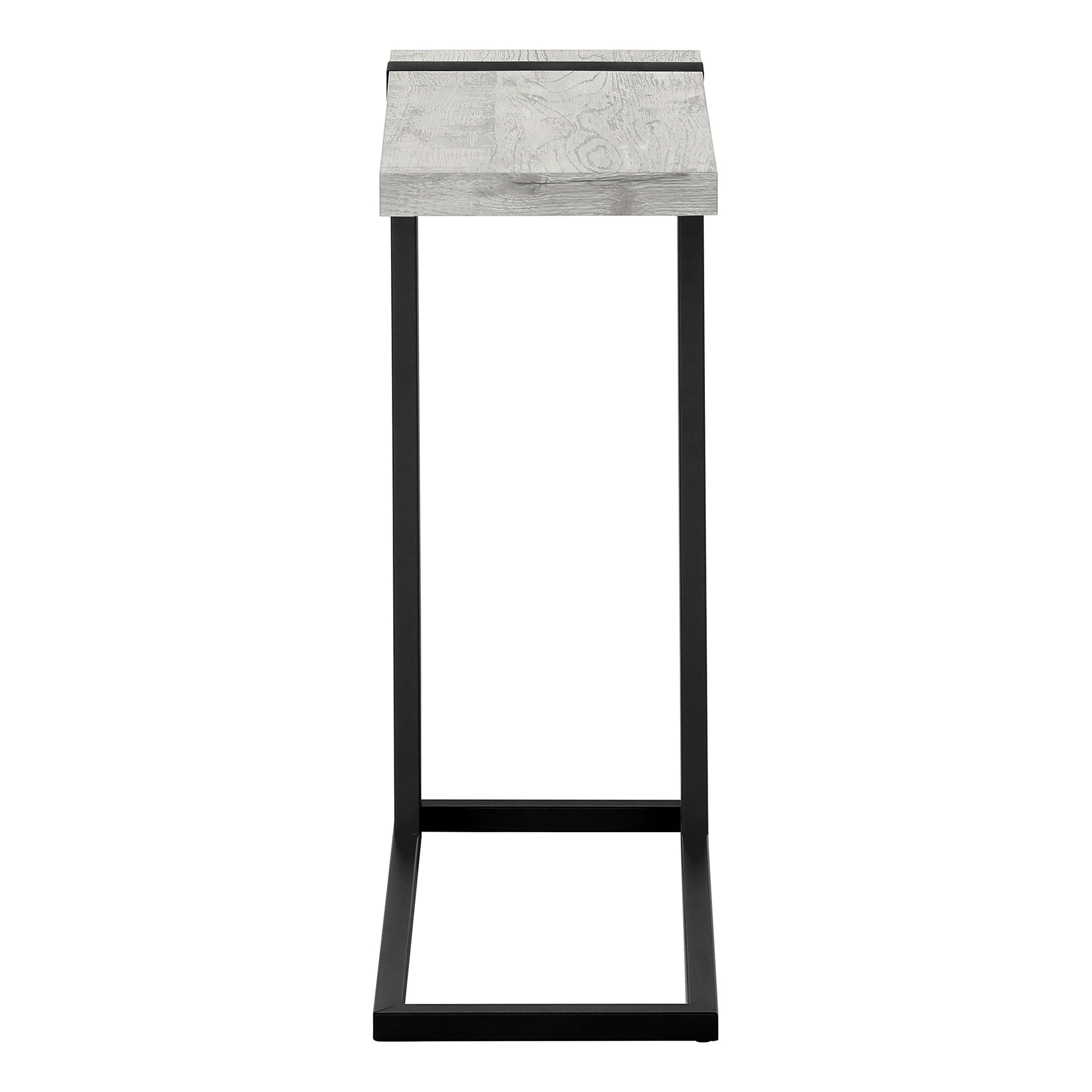 ACCENT TABLE - GREY RECLAIMED WOOD-LOOK / BLACK METAL