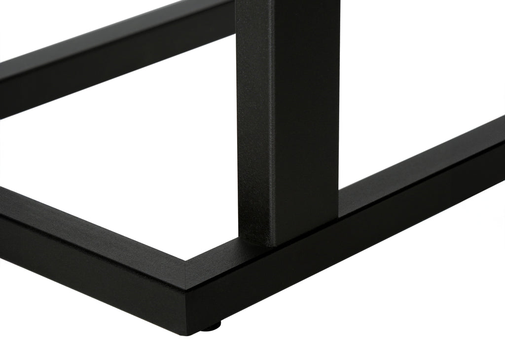 ACCENT TABLE - GREY RECLAIMED WOOD-LOOK / BLACK METAL