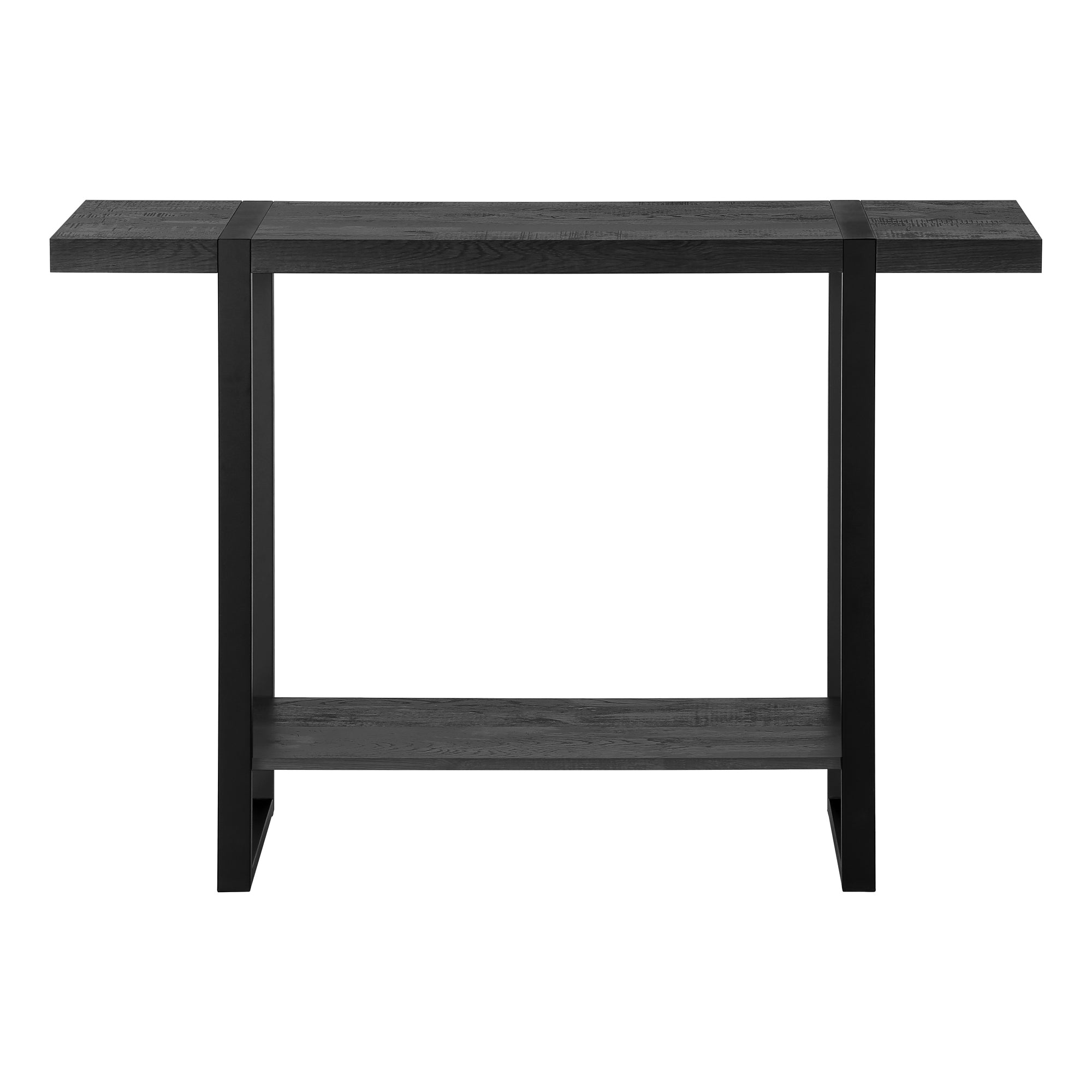 ACCENT TABLE - 48""L / BLACK RECLAIMED WOOD-LOOK / BLACK