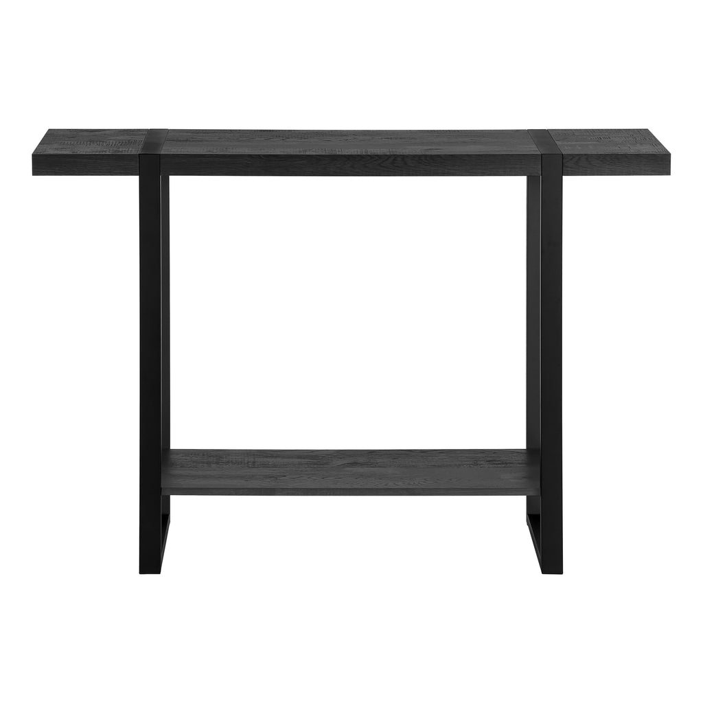 ACCENT TABLE - 48""L / BLACK RECLAIMED WOOD-LOOK / BLACK