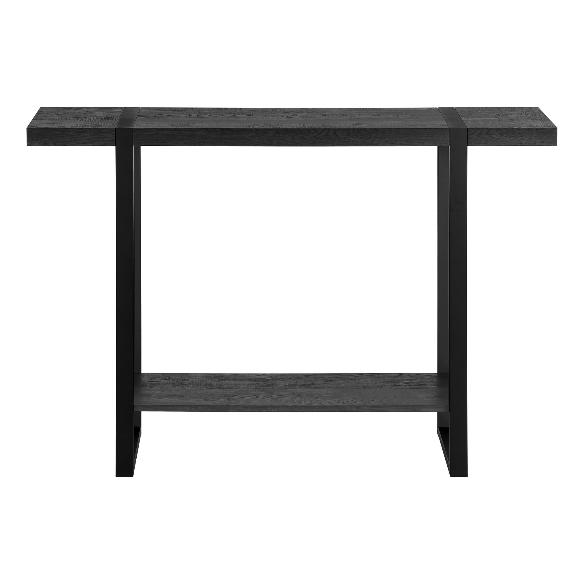 ACCENT TABLE - 48""L / BLACK RECLAIMED WOOD-LOOK / BLACK