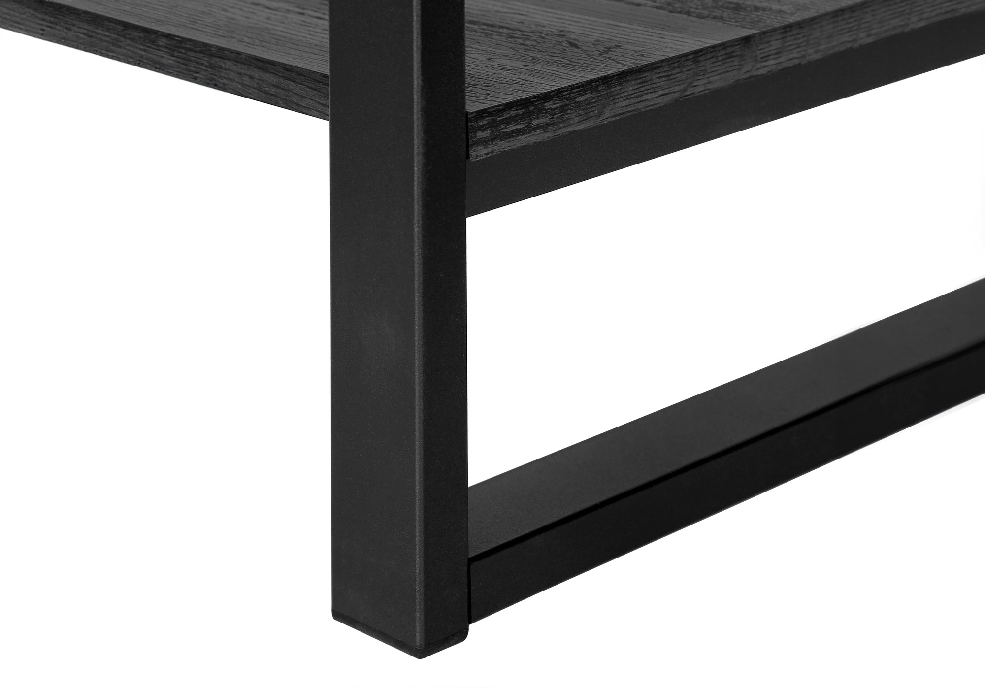 ACCENT TABLE - 48""L / BLACK RECLAIMED WOOD-LOOK / BLACK