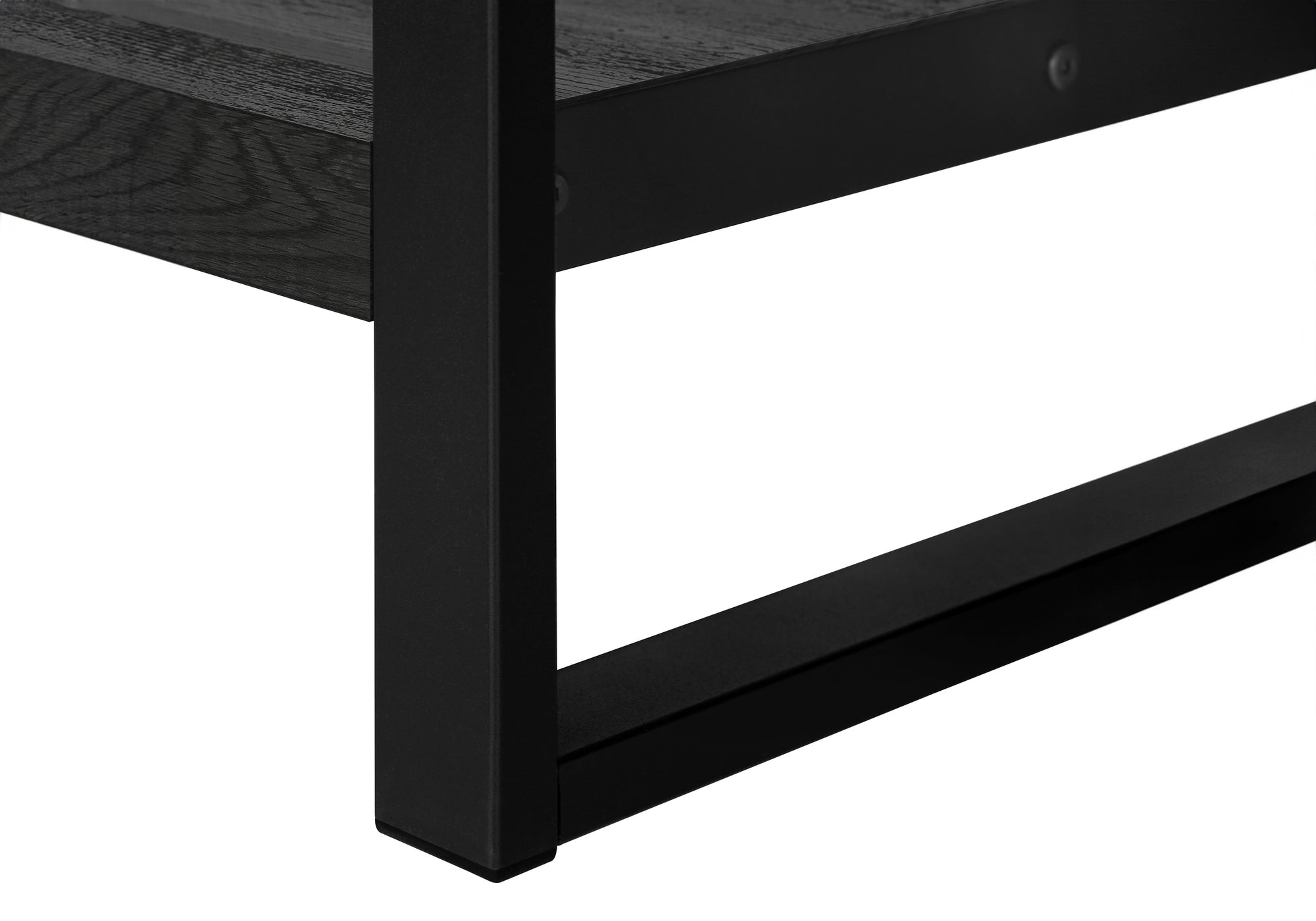 ACCENT TABLE - BLACK RECLAIMED WOOD-LOOK / BLACK METAL