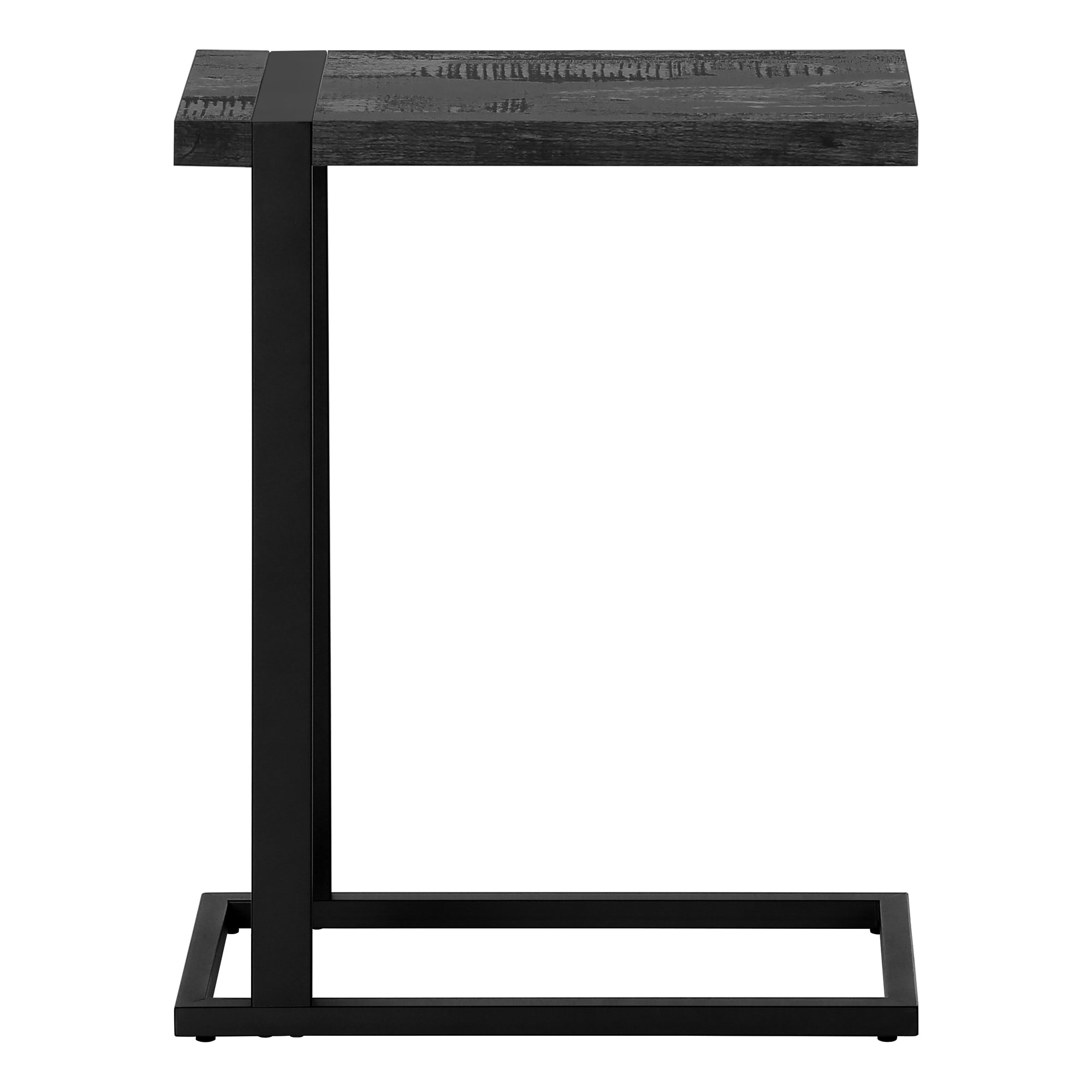 ACCENT TABLE - BLACK RECLAIMED WOOD-LOOK / BLACK METAL
