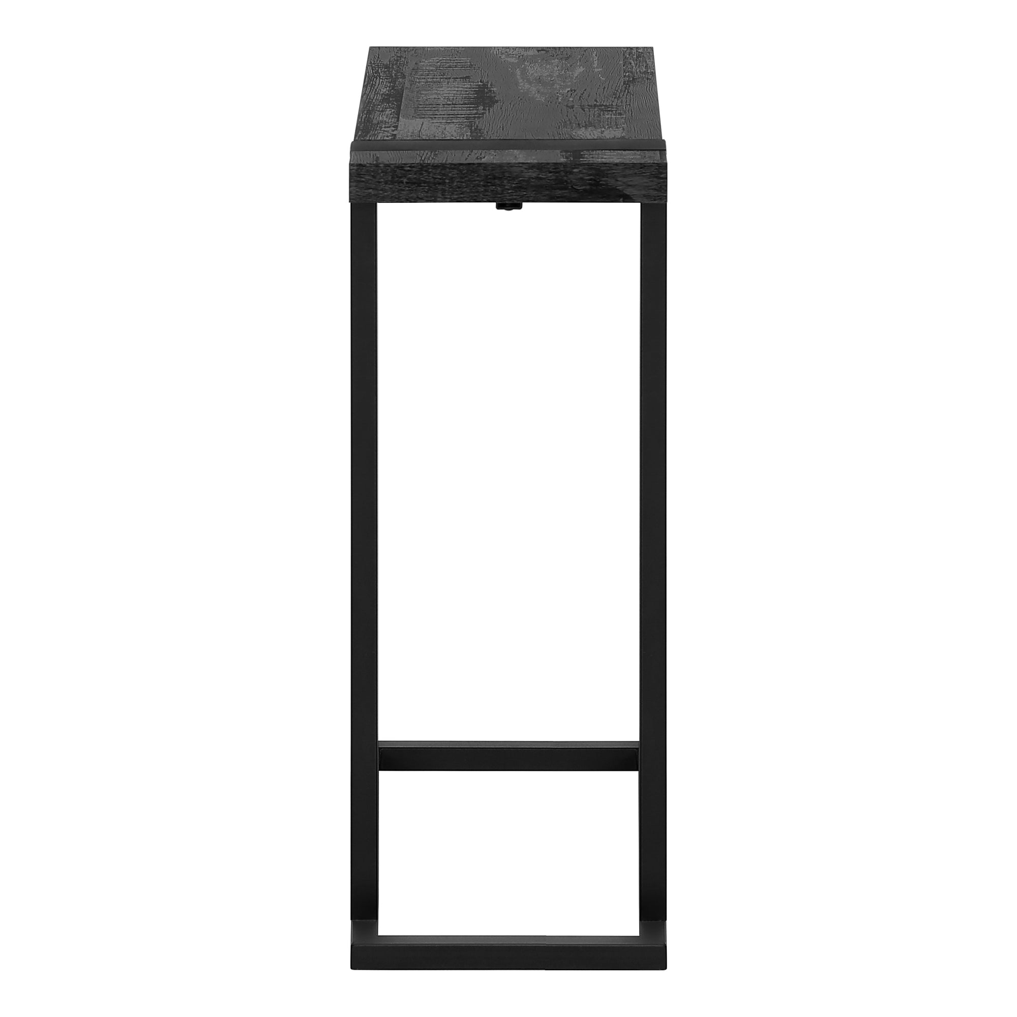 ACCENT TABLE - BLACK RECLAIMED WOOD-LOOK / BLACK METAL