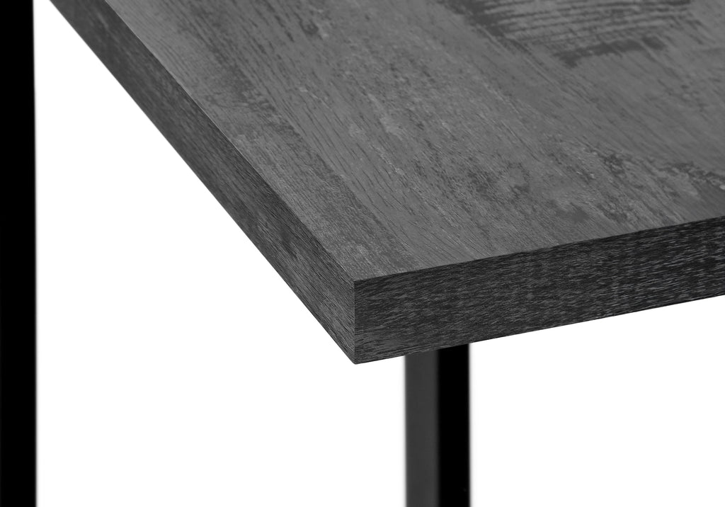 ACCENT TABLE - BLACK RECLAIMED WOOD-LOOK / BLACK METAL