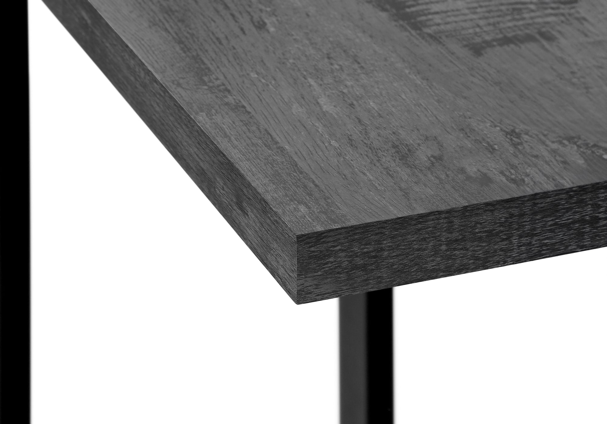 ACCENT TABLE - BLACK RECLAIMED WOOD-LOOK / BLACK METAL