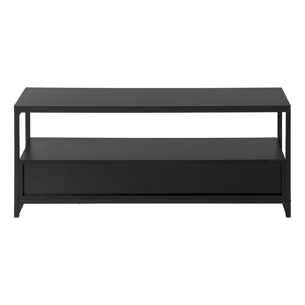 TV STAND - 48""L / BLACK / BLACK METAL