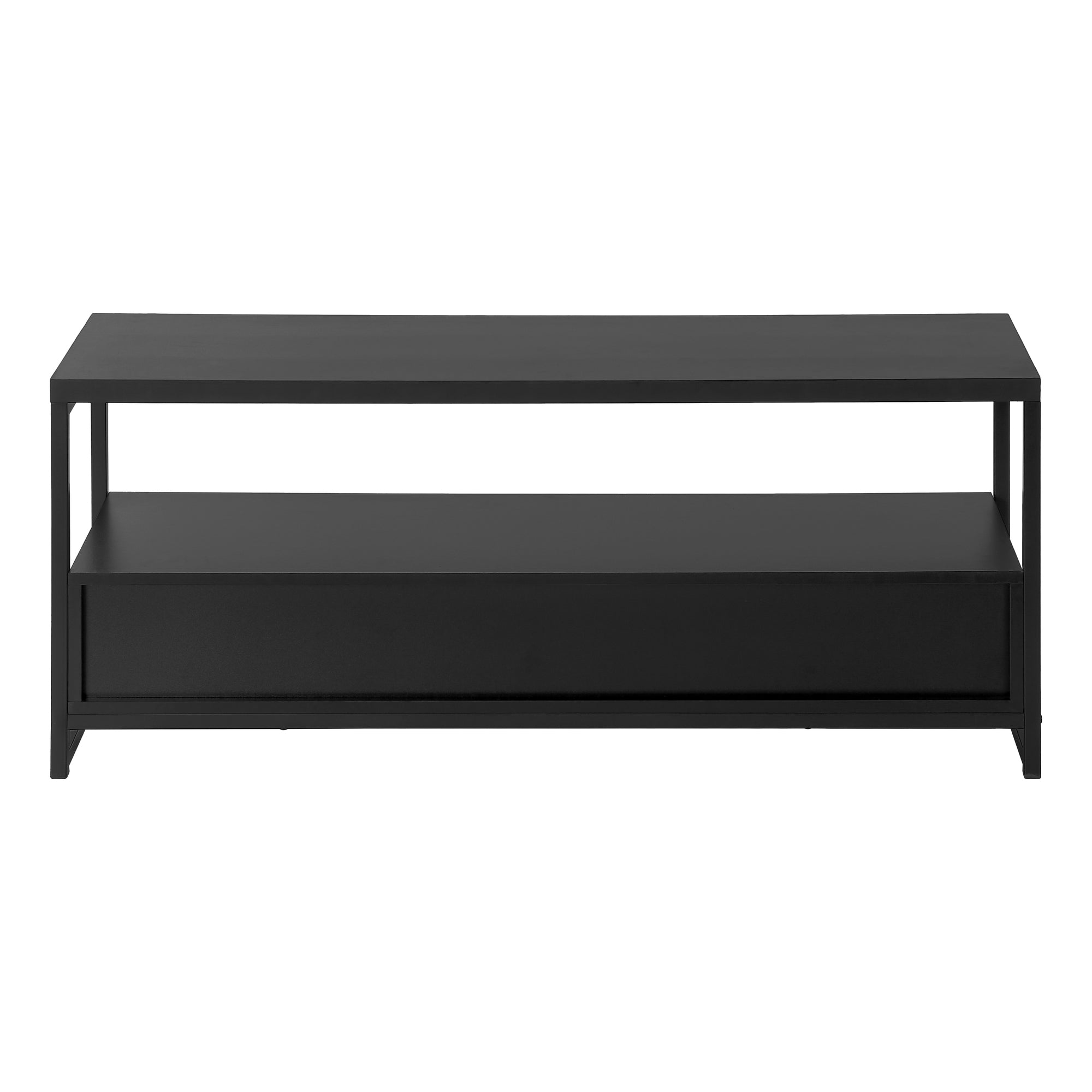 TV STAND - 48""L / BLACK / BLACK METAL