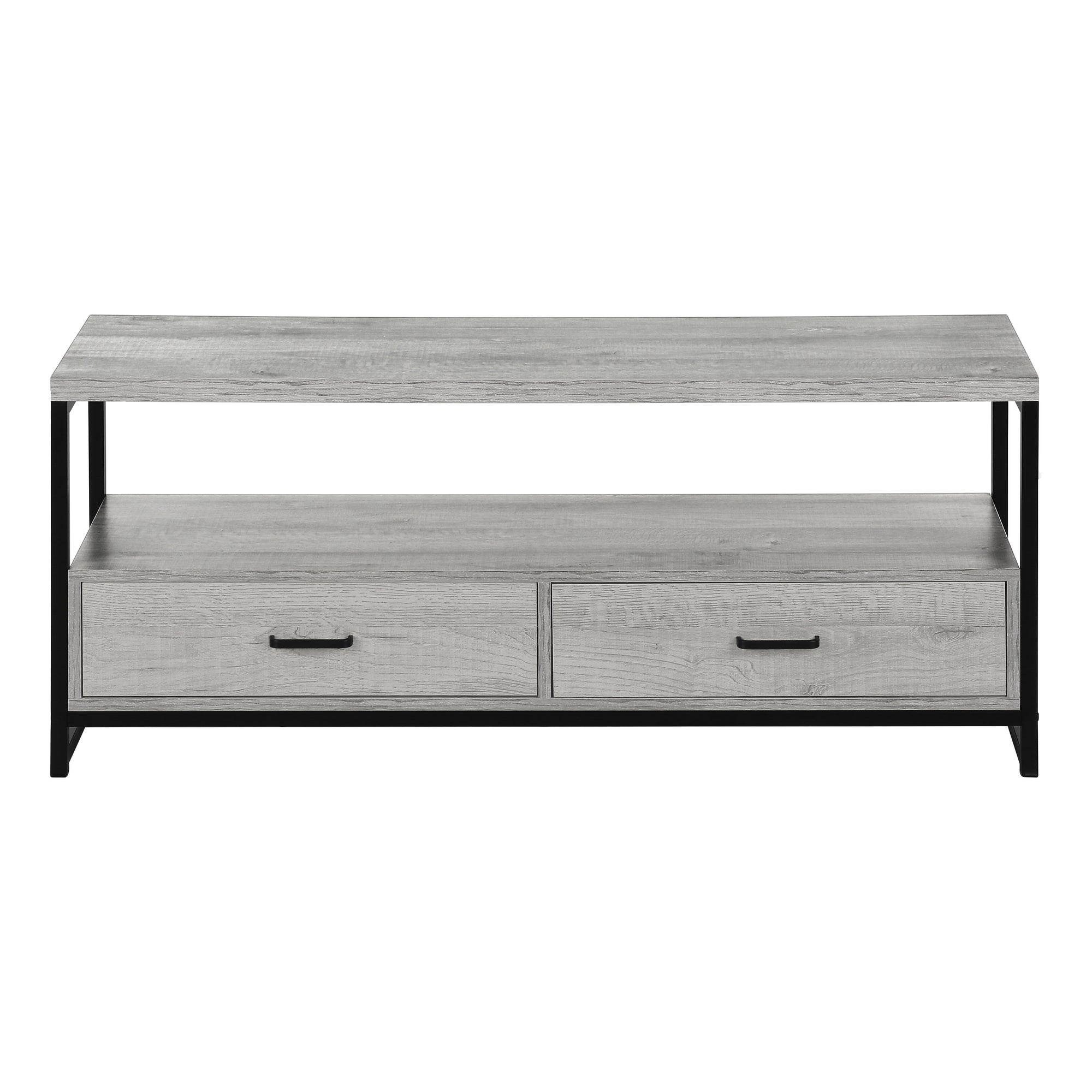 TV STAND - 48""L / GREY / BLACK METAL