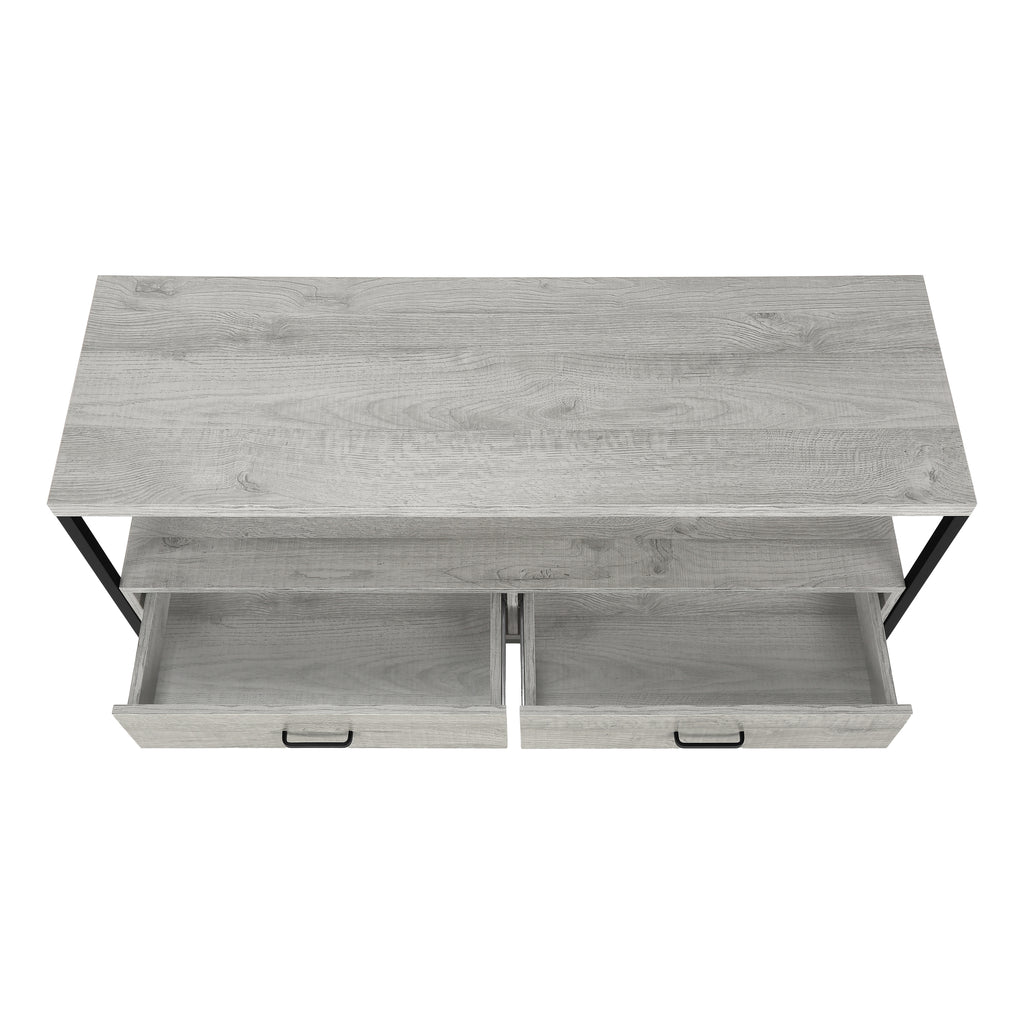 TV STAND - 48""L / GREY / BLACK METAL
