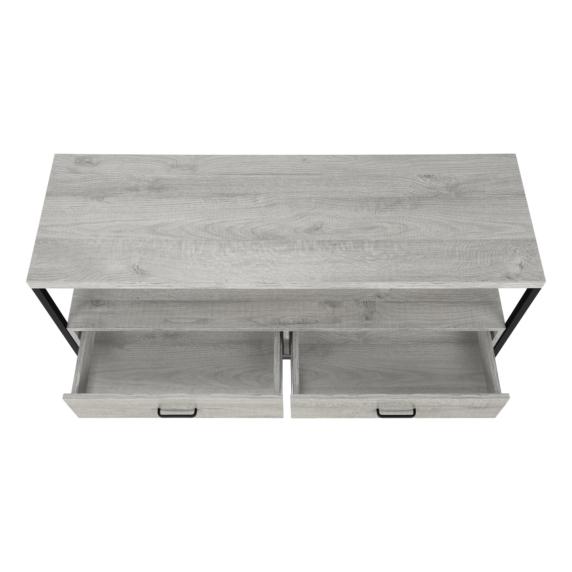 TV STAND - 48""L / GREY / BLACK METAL