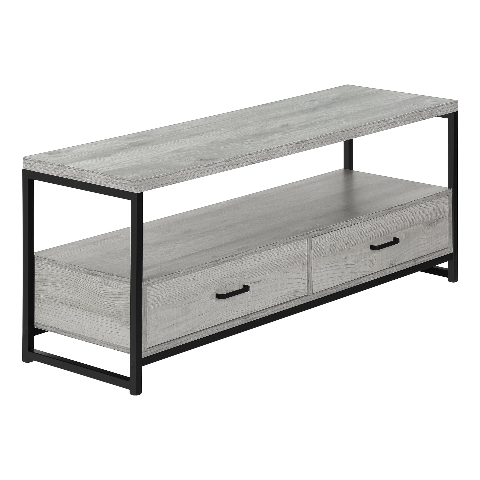 TV STAND - 48""L / GREY / BLACK METAL