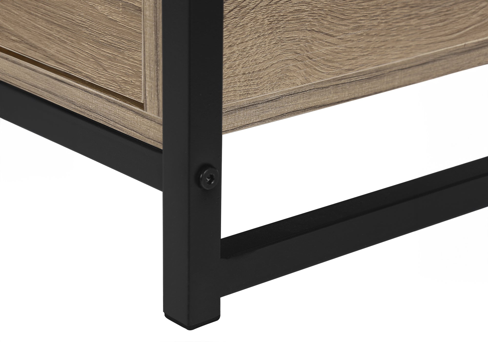 TV STAND - 48""L / DARK TAUPE / BLACK METAL